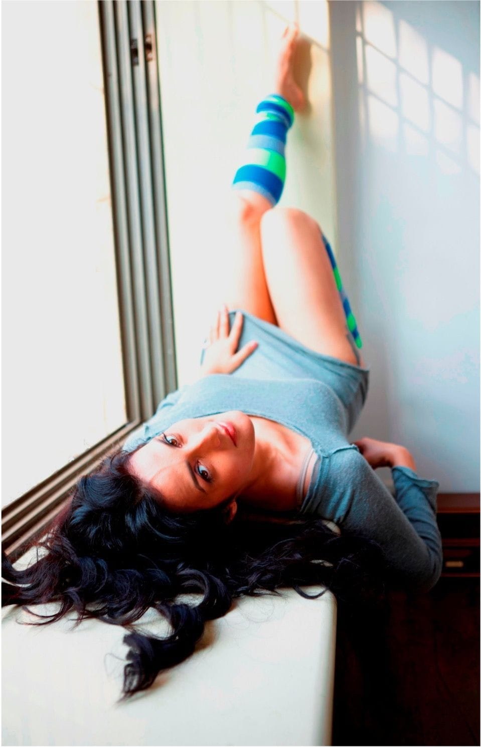 Tulip Joshi in Blue Dress
